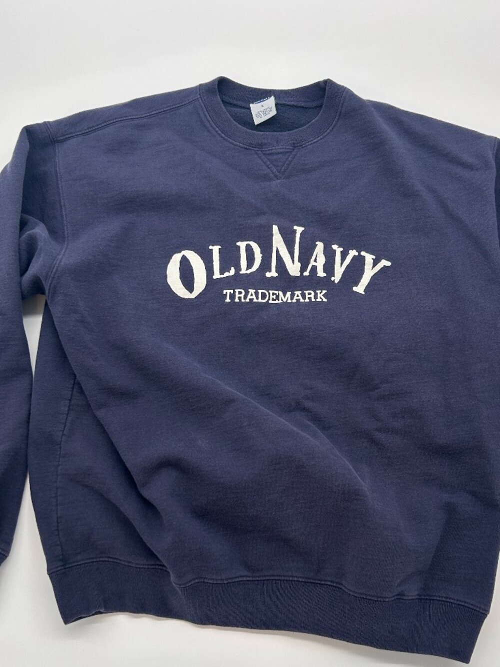 Vintage Y2K Old Navy Blue Pullover‎ Sweatshirt Size Large Grunge Skater